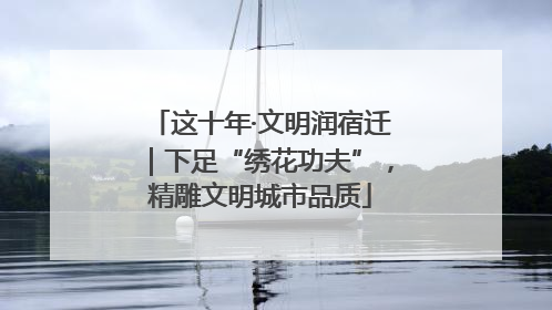 这十年·文明润宿迁｜下足“绣花功夫”，精雕文明城市品质