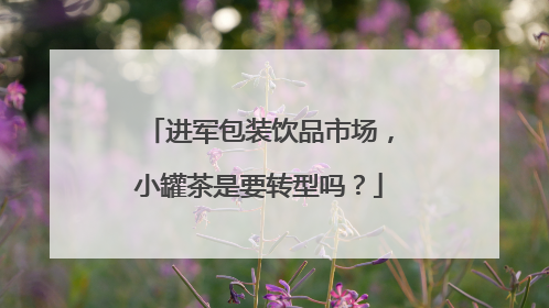 进军包装饮品市场，小罐茶是要转型吗？