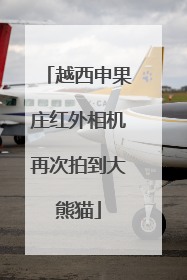 越西申果庄红外相机再次拍到大熊猫