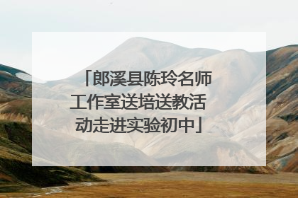 郎溪县陈玲名师工作室送培送教活动走进实验初中