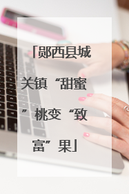 郧西县城关镇“甜蜜”桃变“致富”果