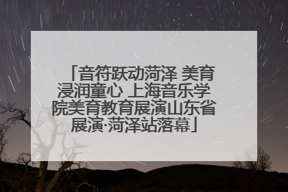 音符跃动菏泽 美育浸润童心 上海音乐学院美育教育展演山东省展演·菏泽站落幕