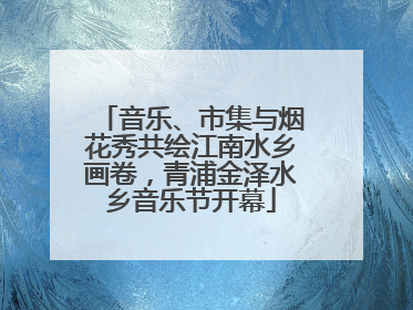 音乐、市集与烟花秀共绘江南水乡画卷，青浦金泽水乡音乐节开幕