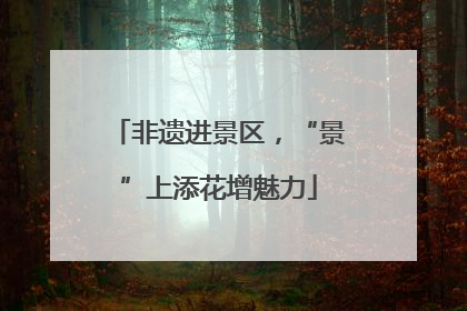 非遗进景区，“景”上添花增魅力