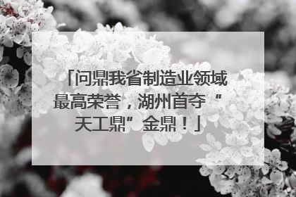 问鼎我省制造业领域最高荣誉，湖州首夺“天工鼎”金鼎！