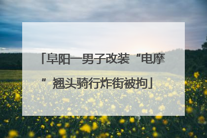 阜阳一男子改装“电摩”翘头骑行炸街被拘