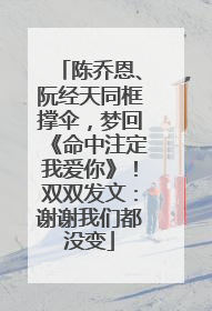 陈乔恩、阮经天同框撑伞，梦回《命中注定我爱你》！双双发文：谢谢我们都没变