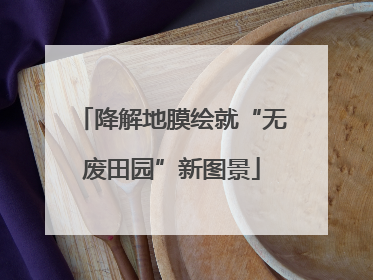 降解地膜绘就“无废田园”新图景