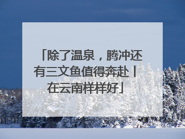 除了温泉，腾冲还有三文鱼值得奔赴丨在云南样样好