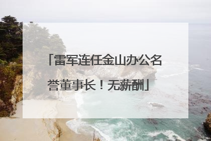 雷军连任金山办公名誉董事长！无薪酬