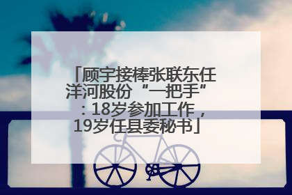 顾宇接棒张联东任洋河股份“一把手”：18岁参加工作，19岁任县委秘书