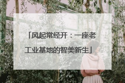 风起常经开：一座老工业基地的智美新生