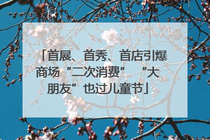 首展、首秀、首店引爆商场“二次消费” “大朋友”也过儿童节