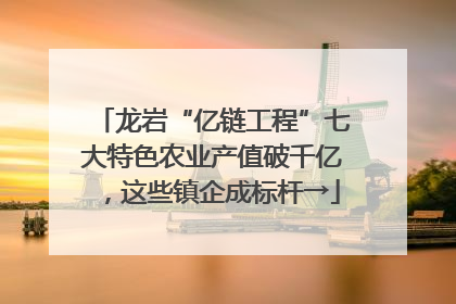 龙岩“亿链工程”七大特色农业产值破千亿，这些镇企成标杆→