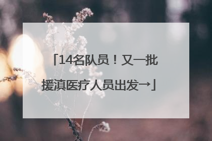14名队员！又一批援滇医疗人员出发→