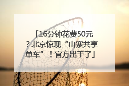 16分钟花费50元？北京惊现“山寨共享单车”！官方出手了