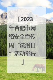 2023年合肥市网络安全宣传周“法治日”活动举行