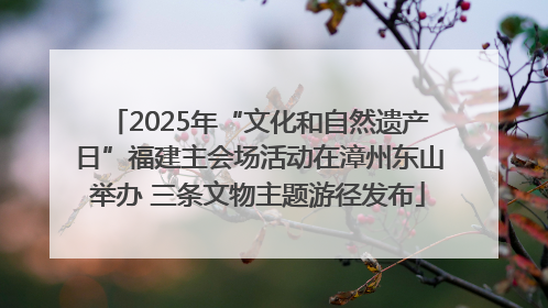 2025年“文化和自然遗产日”福建主会场活动在漳州东山举办 三条文物主题游径发布