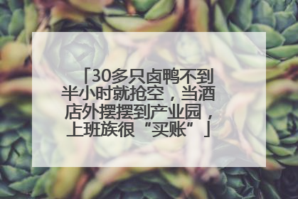 30多只卤鸭不到半小时就抢空，当酒店外摆摆到产业园，上班族很“买账”