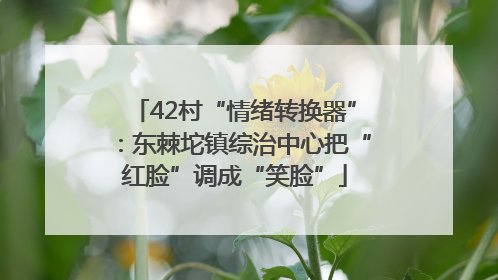 42村“情绪转换器”：东棘坨镇综治中心把“红脸”调成“笑脸”