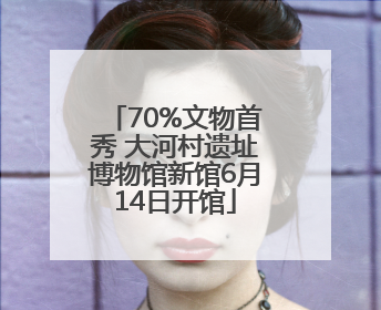 70%文物首秀 大河村遗址博物馆新馆6月14日开馆